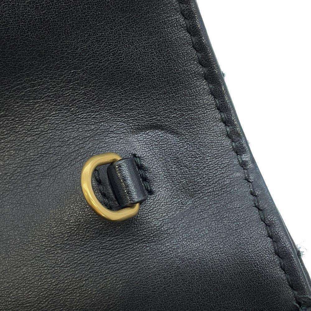 Gucci GG Marmont Quilted Chain Wallet Double Black - Picture 8 of 9